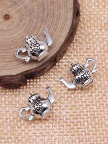 9 chiếc ấm trà thiết kế mặt dây chuyền DIY - Ancient Silver - Xem 3