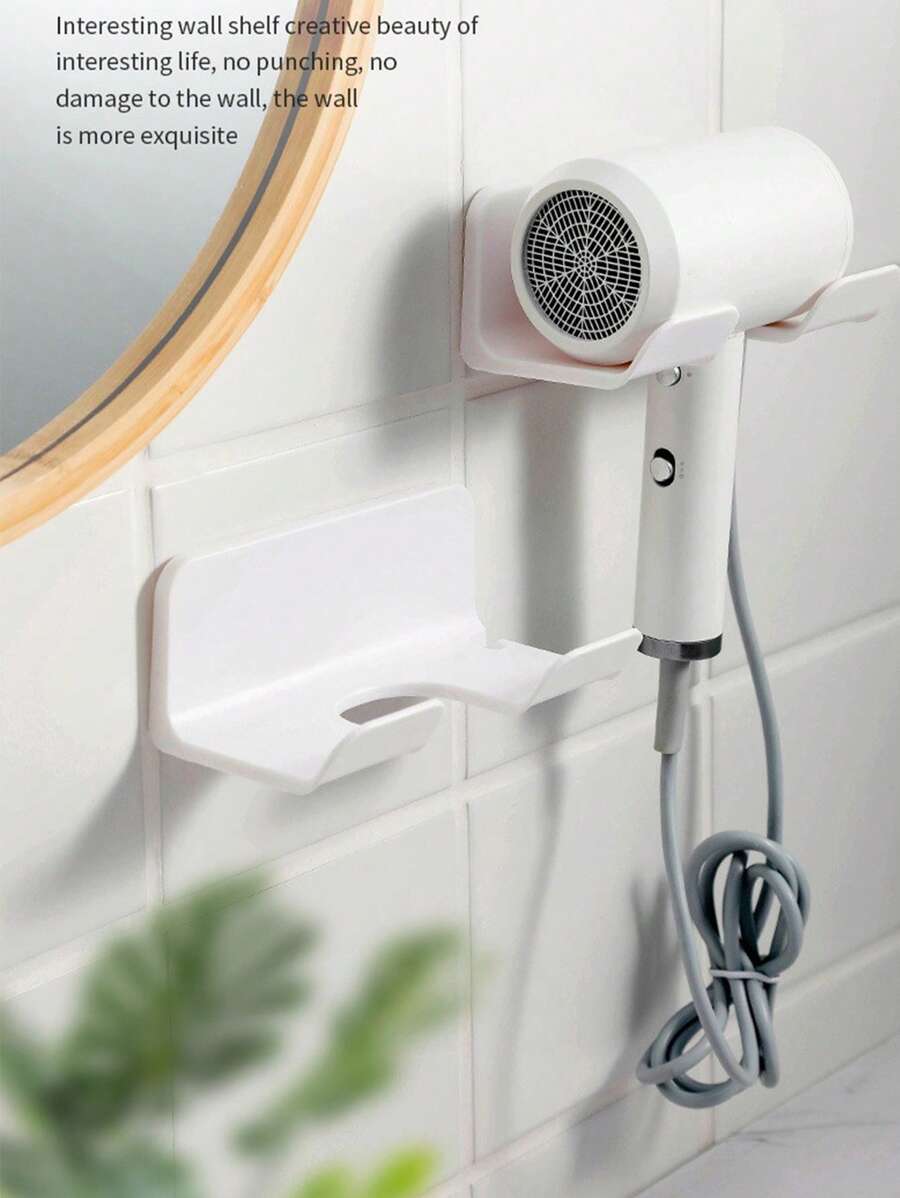 1入組素色電吹風架 - 白色 - 查看 1