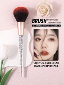 1支装高级大号面部散粉刷，柔软蓬松的粉底刷，配以奢华钻石手柄，可作粉底刷、遮瑕刷、腮红刷、修容刷、古铜粉刷、散粉刷等多种用途。 - 淺灰色 - 查看 1