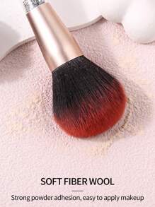 1支装高级大号面部散粉刷，柔软蓬松的粉底刷，配以奢华钻石手柄，可作粉底刷、遮瑕刷、腮红刷、修容刷、古铜粉刷、散粉刷等多种用途。 - 淺灰色 - 查看 4