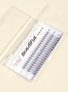 漫畫睫毛,C-0.079-13mm三明治形狀朵毛,1盒化學纖維化妝工具適用於睫毛延長 - 黑色 - 查看 5