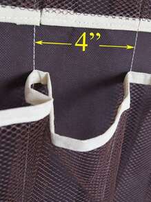 1 Miếng Qua cửa 24-túi Lưới Giày Hộp đựng , Đồ trang trí treo Nhiều Lớp Túi bảo quản - Cà phê nâu - Xem 4