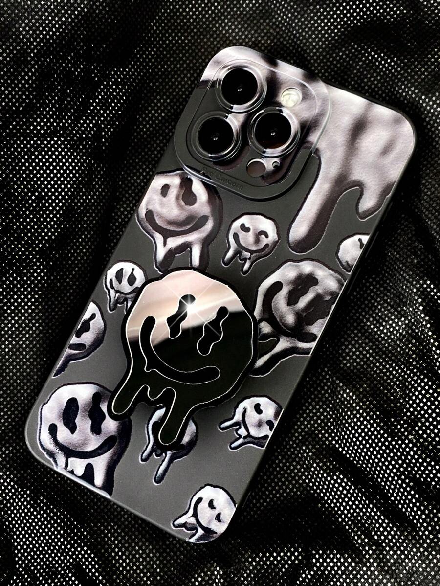 Matte Black Funny Phone Case + Phone Stand