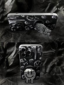 Matte Black Funny Phone Case + Phone Stand - Multicolor - View 3