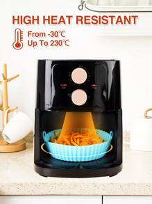 1 Giấy Da Silicon, Cuộn Giấy Da Màu Xanh Hiện Đại Cho Nồi Chiên Không Khí Nhà Bếp Nồi Chiên Không Dầu Air Fryer Lót Nồi Chiên Không Khí Giấy Airfryer Air Frier - Màu xanh lam - Xem 7