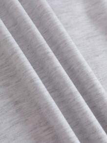 ROMWE MEN Grunge Punk 男士字母圖案T恤 - 淺灰色 - 查看 3