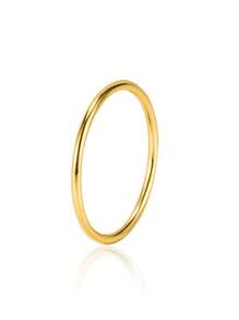 BALMORA 1pc Fashion Minimalis Cincin Perak Untuk Wanita Untuk Hadiah - Emas - View 2