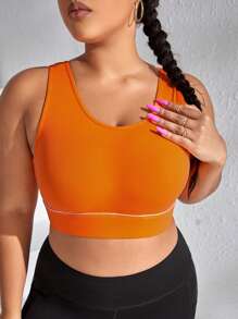 Yoga Sxy Plus Crisscross Back Sports Bra - Orange - View 4