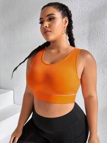 Yoga Sxy Plus Crisscross Back Sports Bra - Orange - View 5