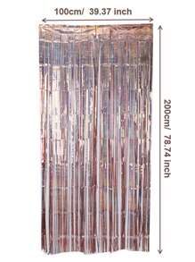 1 chiếc Kim Loại Tua Rua Màn, THÚ CƯNG Đảng Phông Nền Trang Trí cho Trang Trí Tiệc - Bạc - Xem 3