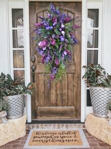 1pc Plastic Hanging Flower Garland - Purple - View 10