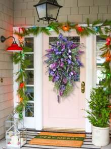 1pc Plastic Hanging Flower Garland - Purple - View 11