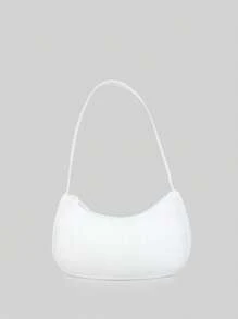 兒童素色拉鍊流浪包 - 白色 - 查看 1