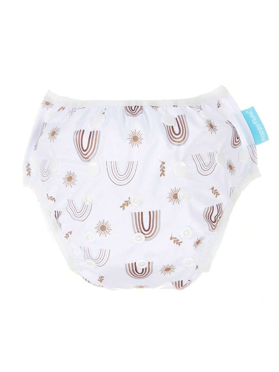 Happy Flute 嬰兒彩虹圖案面料游泳尿布 - 彩色 - 查看 1