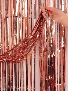 1 chiếc Kim Loại Tua Rua Màn, THÚ CƯNG Đảng Phông Nền Trang Trí cho Trang Trí Tiệc - Bạc - Xem 7