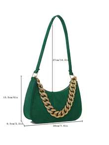 Mini Hobo Bag Stitch Thiết kế chuỗi trang trí cảm thấy - màu xanh lá - Xem 3