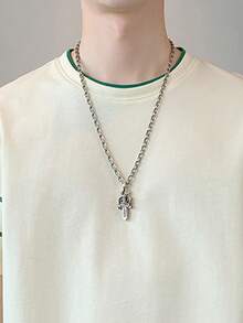 Hombres Camiseta ribete en contraste - Albaricoque - Ver 4