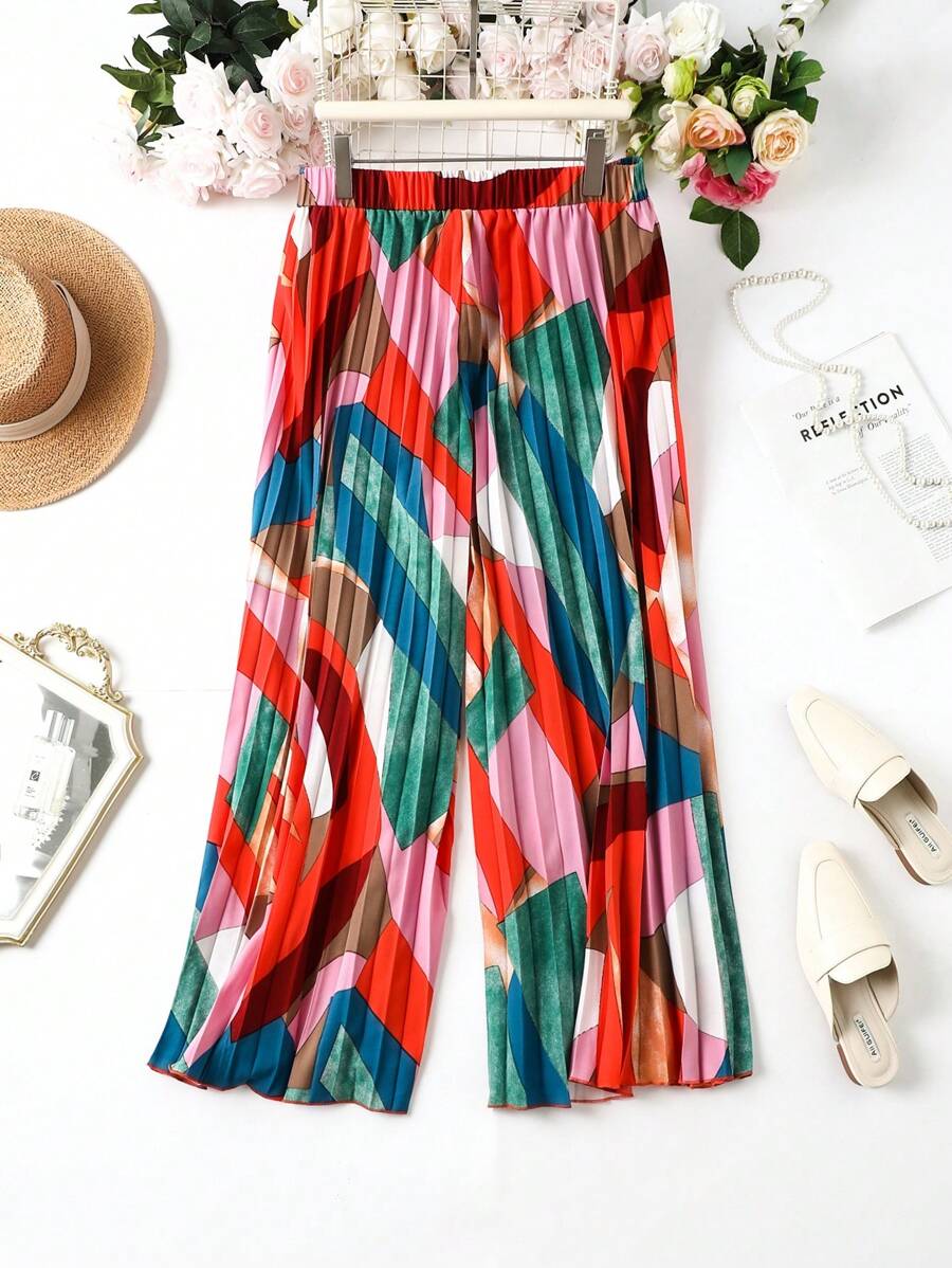 SHEIN Holidaya Quần Plus Size Tất cả trên in Giải trí - Nhiều màu - Xem 1