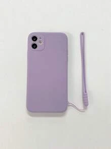素色手機殼附帶繩子 - 淡紫色 - 查看 1