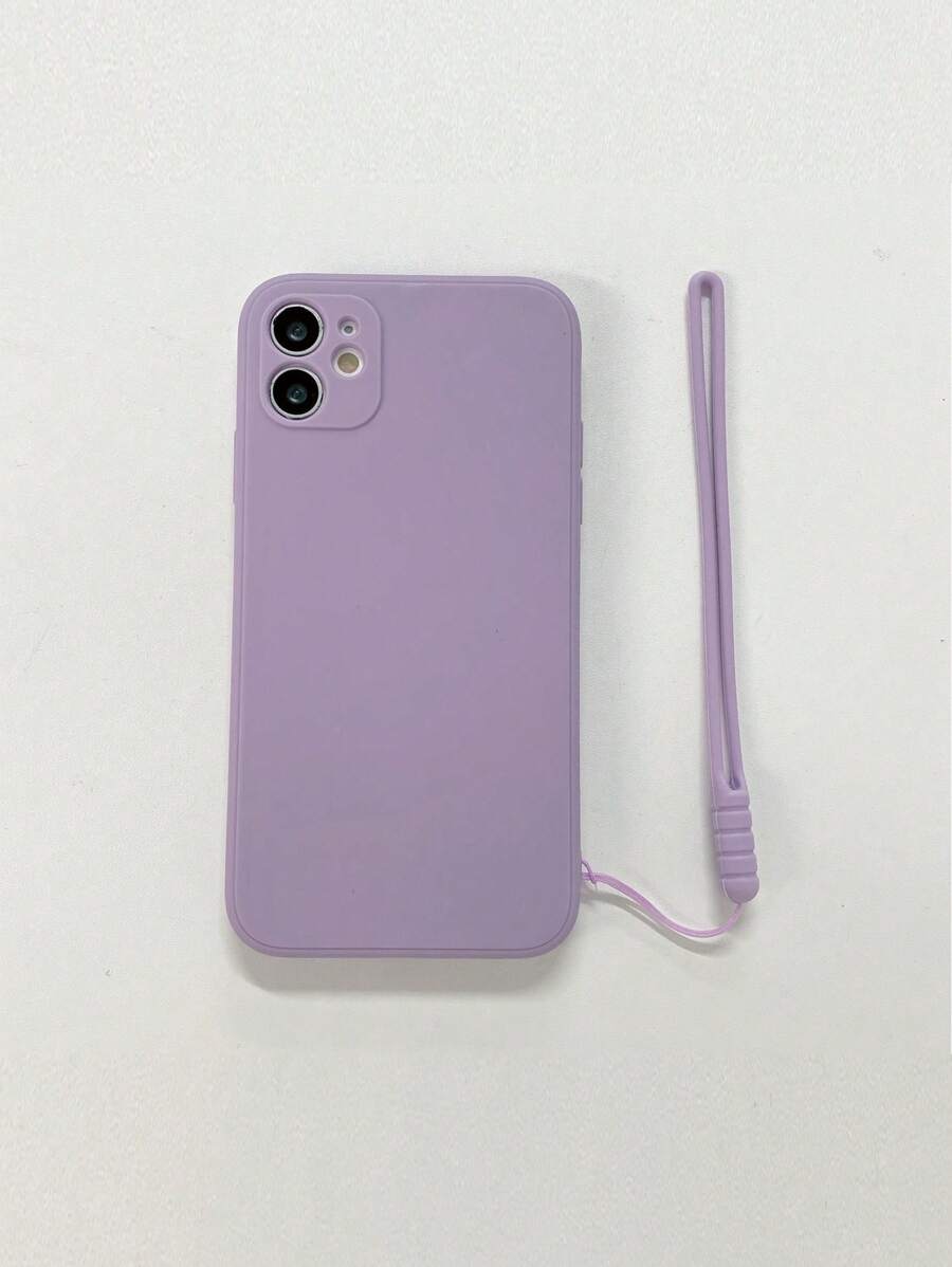 素色手機殼附帶繩子 - 淡紫色 - 查看 1