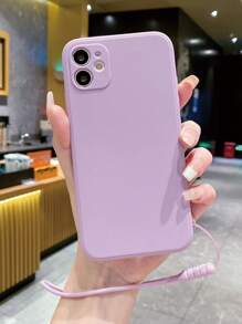 素色手機殼附帶繩子 - 淡紫色 - 查看 3