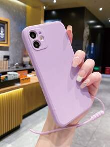 素色手機殼附帶繩子 - 淡紫色 - 查看 5