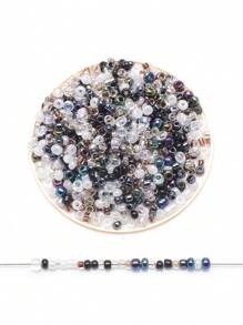 1 gói Hạt thủy tinh thông thường Phụ kiện trang sức DIY dành cho phụ nữ để làm đồ trang sức DIY - màu đen - Xem 3