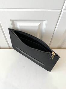 豪華晚餐包、晚餐包迷人、優雅、精緻、安靜奢華純色黑色方形包帶拉鍊尼龍方形包適合女士、女士、派對女孩、新娘完美適合派對、婚禮、舞會、晚餐/宴會、晚餐/宴會、最佳送給女性的禮物媽媽老師朋友伴娘 - 黑色 - 查看 3