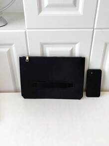 豪華晚餐包、晚餐包迷人、優雅、精緻、安靜奢華純色黑色方形包帶拉鍊尼龍方形包適合女士、女士、派對女孩、新娘完美適合派對、婚禮、舞會、晚餐/宴會、晚餐/宴會、最佳送給女性的禮物媽媽老師朋友伴娘 - 黑色 - 查看 5