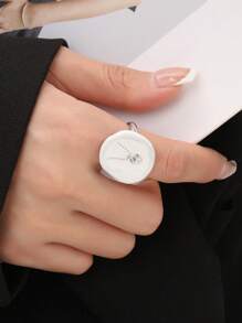 Women's Multicolor Asymmetrical Detail Ring - Multicolor - View 1