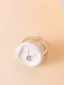 Women's Multicolor Asymmetrical Detail Ring - Multicolor - View 4