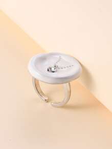 Women's Multicolor Asymmetrical Detail Ring - Multicolor - View 5