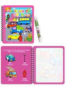1pc Cartoon Graphic Coloring Book - Multicolor - View 8