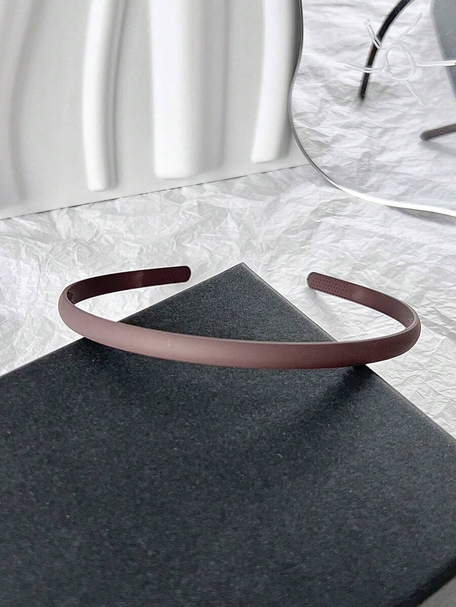Diadema minimalista unicolor - Marrón Chocolate - Ver 1