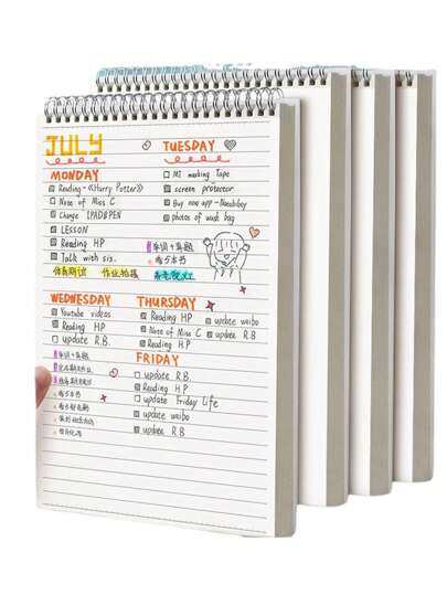 Flip Cover Notebook, A6 A5 B5 A4 Size, 160 Pages With Lined Paper Back To School