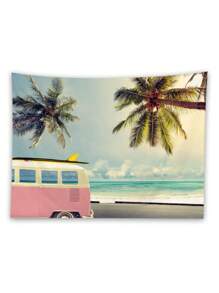 1 Cây Dừa & Biển In Thảm, Vải Dệt Hiện Đại Cấp Poster Treo Tường Cho Phòng Ngủ Thẩm Mỹ - Nhiều màu - Xem 4