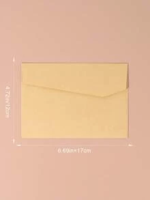 20 Chiếc Tối Giản Đồng Màu Giấy Bao Vintage Đa Năng Gửi Thư Bao Da Cho Trường Học, Văn Phòng Thư Lưu Trữ Thẻ - Màu Khaki - Xem 5