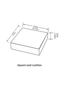 1 Gói Đơn Giản Màu Xanh Đậm Mềm Mại Đệm Ghế, Nhà Polyester Chống Trơn Trượt Miếng - Màu xanh lá cây đậm - Xem 7