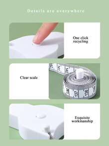 1入組ABS捲尺現代白色家用捲尺 - 白色 - 查看 7