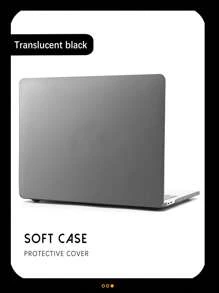 Solid Frosted Case Compatible With MacBook - Black - View 1