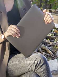 Solid Frosted Case Compatible With MacBook - Black - View 3