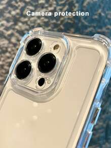 1 Ốp lưng điện thoại 2 trong 1 bằng TPU + PC chống sốc 4 góc, bảo vệ túi khí, tương thích với điện thoại thông minh Apple Series 16 15 Plus 14 13 Mini 12 11 Xs Xr Pro Max - Trong sáng - Xem 3