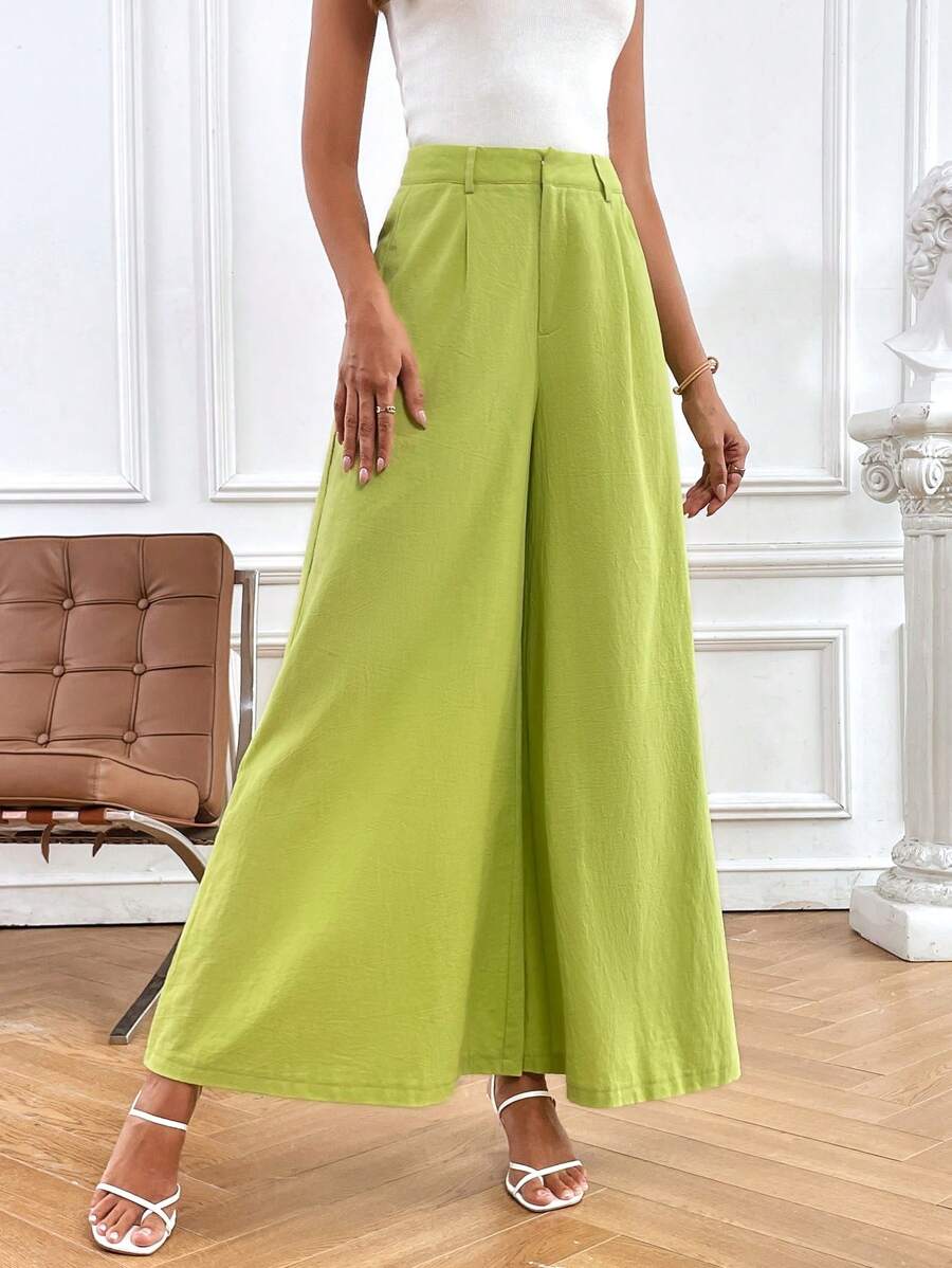 SHEIN Essnce High Waist Wide Leg Pants