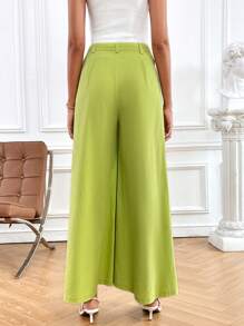 SHEIN Essnce High Waist Wide Leg Pants