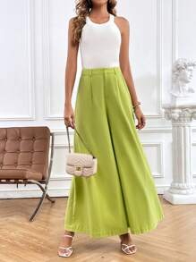 SHEIN Essnce High Waist Wide Leg Pants
