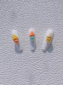 10 cái Trang trí móng tay nghệ thuật hình kem - Nhiều màu - Xem 4