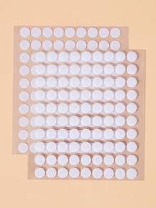 SHEIN 90chiếc 10mm Mạnh Mẽ Tự Dính Móc & Vòng Chấm Bi Lưng Dính Nylon Đồng Xu Cho Thảm/Thảm/Trang Trí Treo Tường/Dụng Cụ Treo - trắng - Xem 1