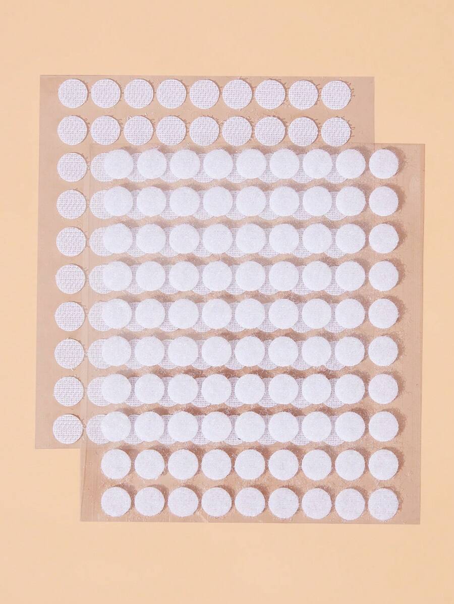 SHEIN 90chiếc 10mm Mạnh Mẽ Tự Dính Móc & Vòng Chấm Bi Lưng Dính Nylon Đồng Xu Cho Thảm/Thảm/Trang Trí Treo Tường/Dụng Cụ Treo - trắng - Xem 1