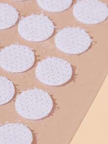 SHEIN 90chiếc 10mm Mạnh Mẽ Tự Dính Móc & Vòng Chấm Bi Lưng Dính Nylon Đồng Xu Cho Thảm/Thảm/Trang Trí Treo Tường/Dụng Cụ Treo - trắng - Xem 5