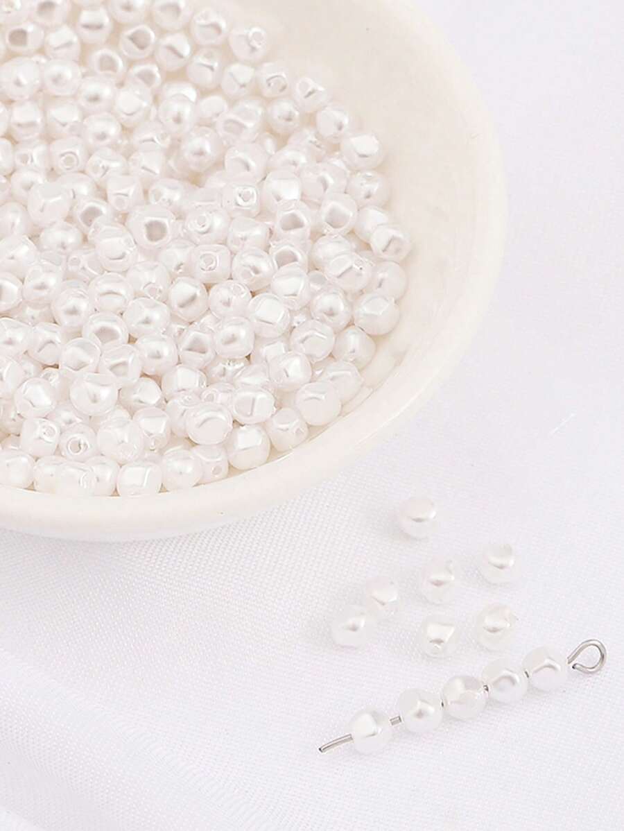 beadia 30 件小尺寸 ABS 不对称仿珍珠和几何珠子适用于制作珠宝和间隔项链、手链和耳环配件